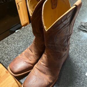Men’s brown leather tecova cowboy boots size 12
